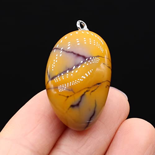 QSLLER 20pcs Natural Crystals Stone Pendant Amethyst Rose Quartz Smooth Polished Gemstone Charms for Jewelry Making DIY Necklace Earrings