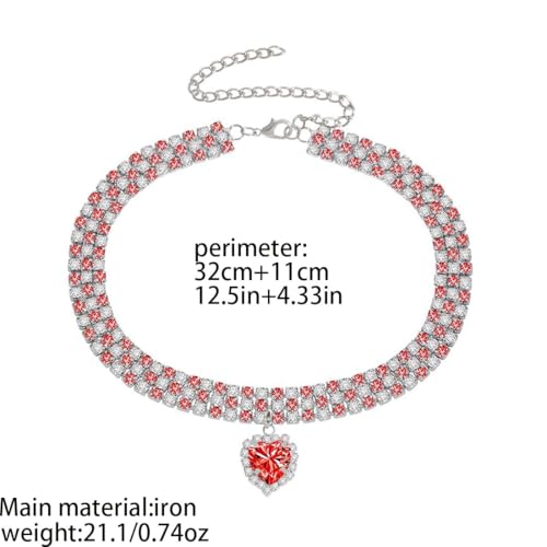 Silver Plated Necklace Earrings Bracelet Crystal Bridal Wedding Jewelry Sets for Wedding princess birthday party Halloween Prom Pageant Jewelry - color: 4-red