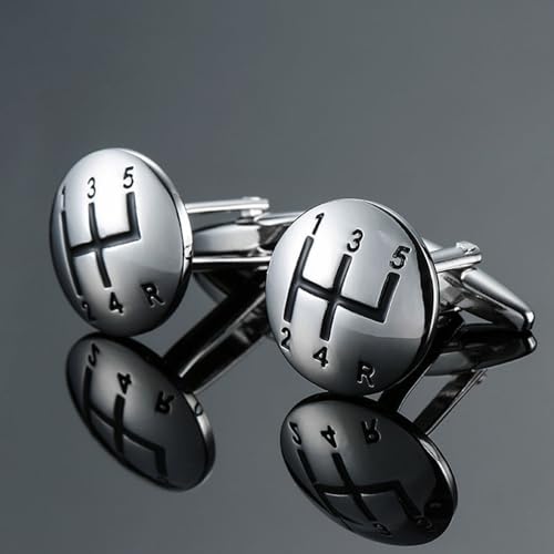 Men’s Soccer Ball Cufflinks – 1 Pair Stainless Steel French Shirt Cuff Nails, Polished Brass Business Suit Accessory – Ideal for Weddings, Birthdays, and Father’s Day - color: Gear