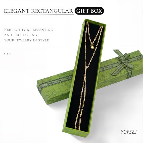 14K Gold Plated Y Necklace for Women – Dainty Lariat Long Pendant Chain, Layered Drop Necklace for V Neck Dress, Simple Sexy Cleavage Jewelry Gifts for Women - color: Gold - Double layer - Bell