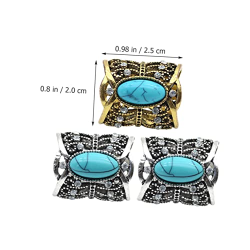 VALICLUD Vintage Rhinestone Scarf Clips 3Pcs Hollow Shawl Buckle Clasps for Women Wedding Party Daily Wear Fashion Scarf Accessories