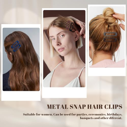 20 PCS Small Rectangle Hair Barrettes For Women Non Slips Snap Clips For Thin Fine Hair,Matte Black Dark Red Blue Brown Gray,1.97 x 0.55Inch - color: Matte Black Dark Red Blue Brown Gray