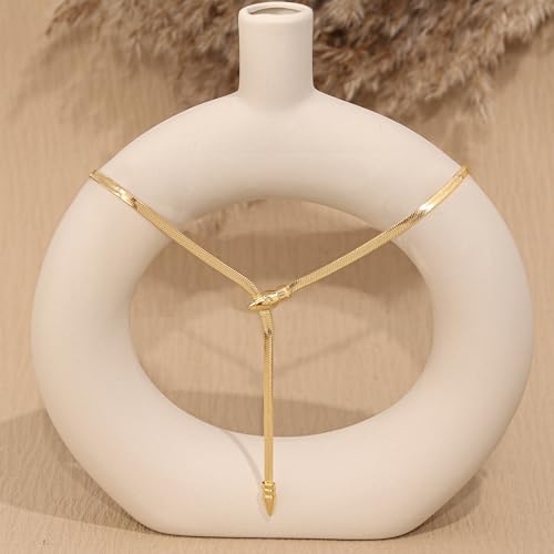 Long Necklaces for Women, Dainty Gold Drop Necklace 14k Gold Plated Y Shaped Lariat Necklace Simple Gold Necklaces for Women Trendy Chunky Long Necklace Formal Wedding Prom Necklace Jewelry - color: necklace-2-Gold
