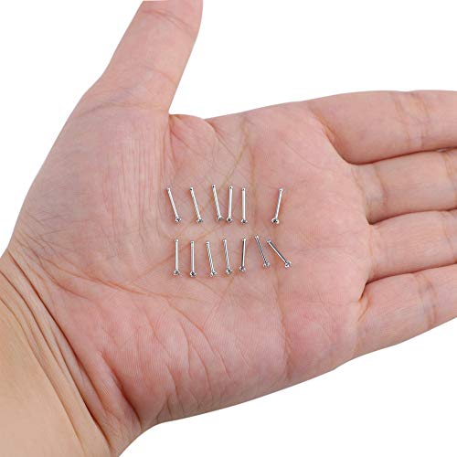 20G Nose Studs Rings Surgical Steel Austrian Crystal Nose Rings | Hypoallergenic,Nose Studs,316L Stainless Steel,Cartilage Earrings,Lip,Helix,Piercing Jewelry for Women,12Pcs 1.5mm