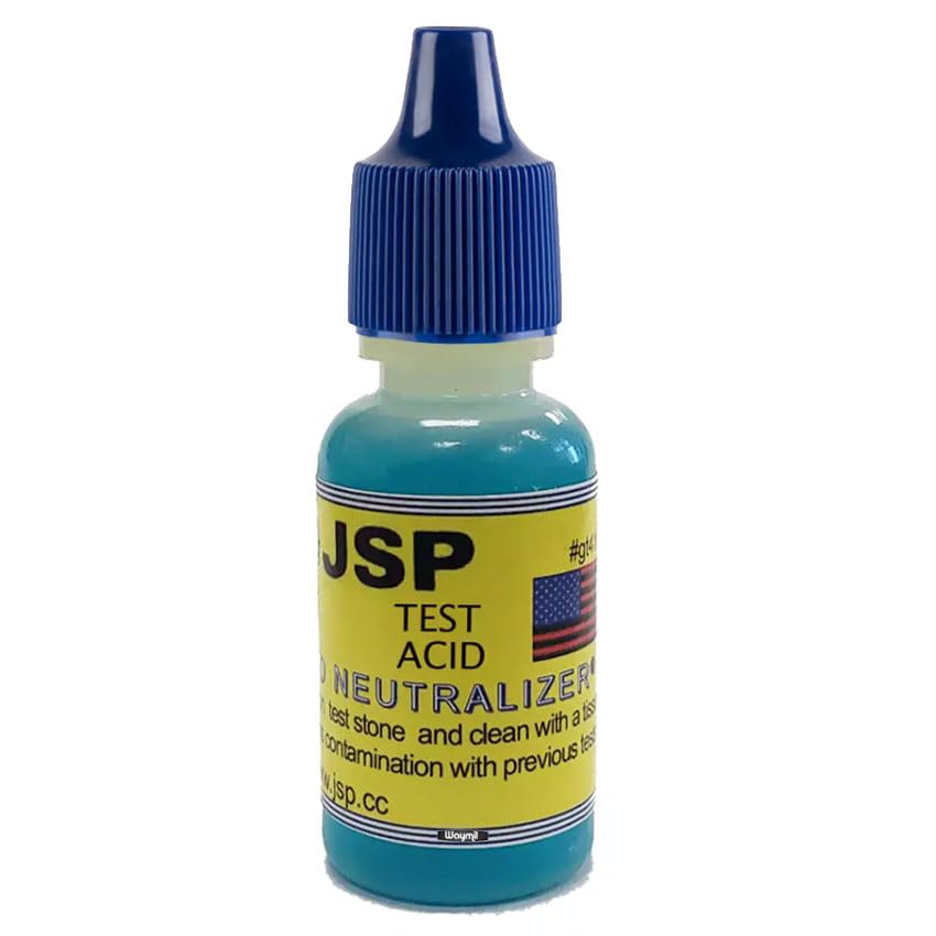 2 Piece Gold Silver Test Solution Neutralizer 1/2 oz Bottle Testing Solution Stone Cleaner