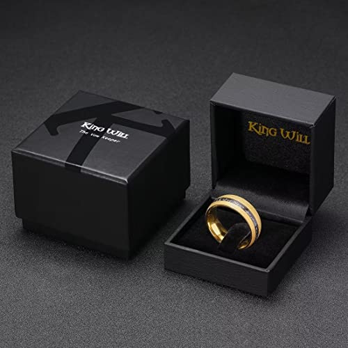 King Will 4mm 6mm 8mm Tungsten Carbide Wedding Band for Men Size 5-15 - color: Z-gold domed