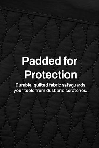 TeeYee Nylon Hair Tools Travel Bag for Dyson Airwrap Quilted Toiletry Bag | Travel Storage Bag for Shark Flexstyle/Curling Iron,Water-repellent,Wide-open,Well-structured,Heat-safe lining,002black - color: 002Black