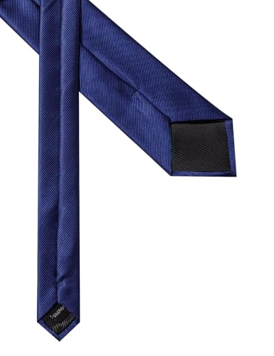 Solid Color Tie and Pocket Square with Tie Clip Lapel Pin Silk Formal Necktie Set Wedding Formal - color: Navy