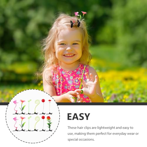 12Pcs Simulation Plant Hair Clips Set for, Mixed Style Sprout Hairpins, Cute Leaf-Inspired Hair Accessories for Everyday Wear and Parties