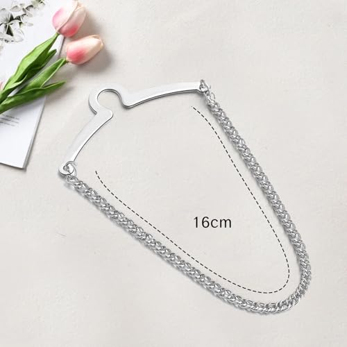 3 Packs Tie Chain for Men Fashion Necktie Clips and Chains Mens Accessories with Ring Clasps for Suits Neckties Vests and Trousers Elegant Tie Pins and Tacks for Business and Wedding Wear