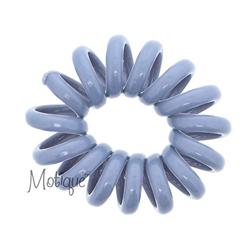 Jumbo Coil Pony Holder Hair Ties - Set of 4 Light Grey - color: Light Grey