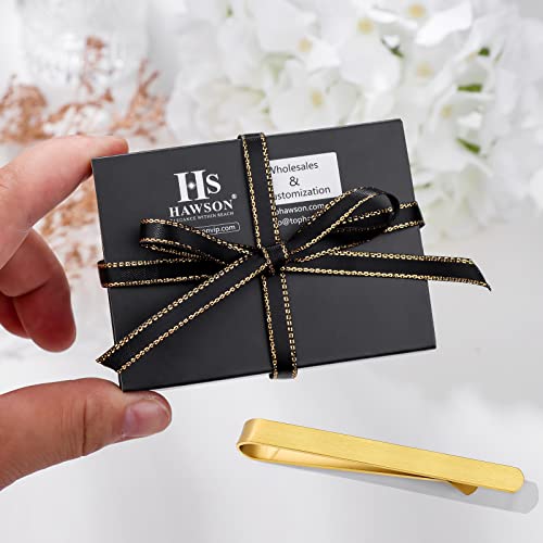 2.2/2.5 Inch Tie Clips for Men in Gift Box, Tie Bar Clip Set for Mens Regular Tie or Traditional Tie, Birthday Anniversary Christmas Gift - size: 2.5 Inch, style: 1PCS-Gold Brushed