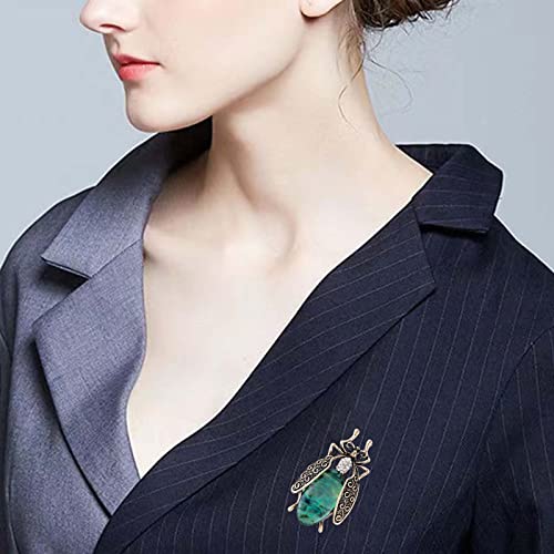 HETICA Animal Brooch for Women, Funny and Cute Flower Brooch Safety Pins Clothing Backpack Hat Decoration Enamel Pins Fashion Women Brooches and Pins Jewelry - style: Cricket