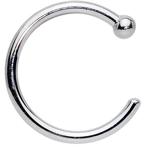 Body Candy 14k Solid Gold Nose Hoop Nose Ring, Real Gold Hypoallergenic Nose Piercing Jewelry - Handmade in USA by Master Jeweler, 20 Gauge 1/4"