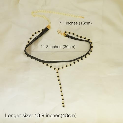 MOMOCAT Lace Choker Necklace for Women Bridal 90s Gothic Tatoo Choker Collar Kawaii Chocker Necklace Flower Ribbon Lolita Accessories - color: black and gold
