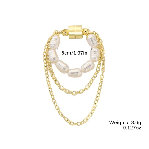14K Gold Plated Ear Cuff Earring for Women Non Piercing, Dainty Pearl Tassels Beads Ear Cuff Minimalist Cuff Earrings Jewelry Gift - style: Pearl Tassel Chain