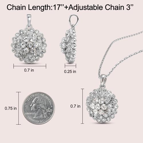 Ahiller Women's Necklace, Dainty Pendant Choker, Adjustable Chain | Heart Initial & Round Pendants, Daily Necklace,17-21" Adjustable Necklaces, Trendy Minimalist Jewelry, Stainless Steel Chain - color: DC-Silver, style: Other Shapes - Multi-Color