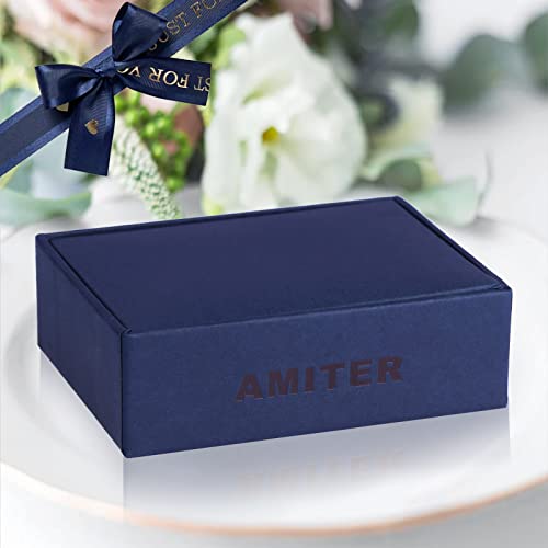 AMITER 26 Letters Tie Clip and Cufflinks for Men, Initial Tie Bar & Cuff Links Set Necktie Clip for Business, Wedding, Anniversary - color: B (2 cufflinks + tie clip)