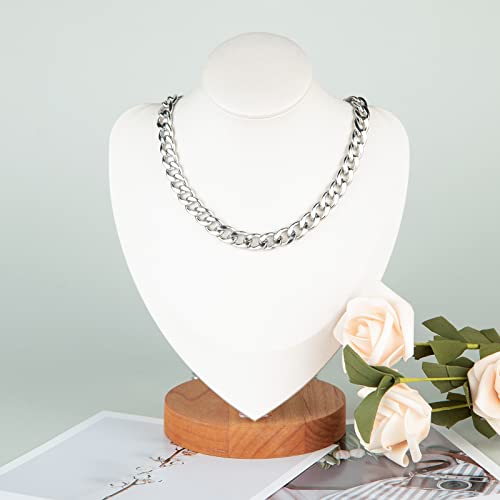 UMAOKANG 16.4 Feet Stainless Steel 10MM Cuban Chains for Jewelry Making | Silver Heavy Duty Chain Bulk Chunky Curb Cuban Link Men Hip Hop Necklace Bracelet DIY Chain Jump Rings Lobster Clasps Set - color: Silver Twist 10mm