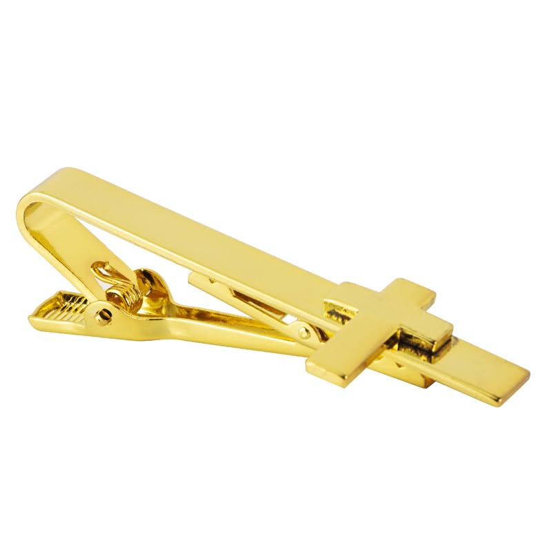 Golden Color Cross Tie Clip for Cloth Tie Clips for Men Tie Clip Tie Bar Tie Bars for Men