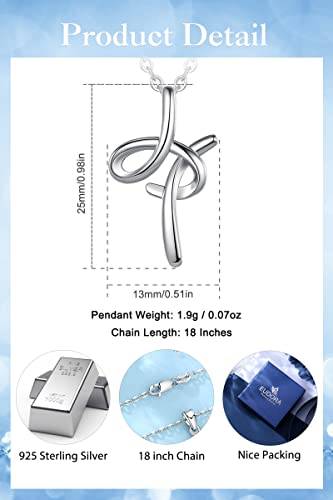 EUDORA Sterling Silver Initial Necklaces for Women, Classic 26 Letter Neckless Gifts for Girls, Sister, Mother Daughter, 18 inch Chain - style: H