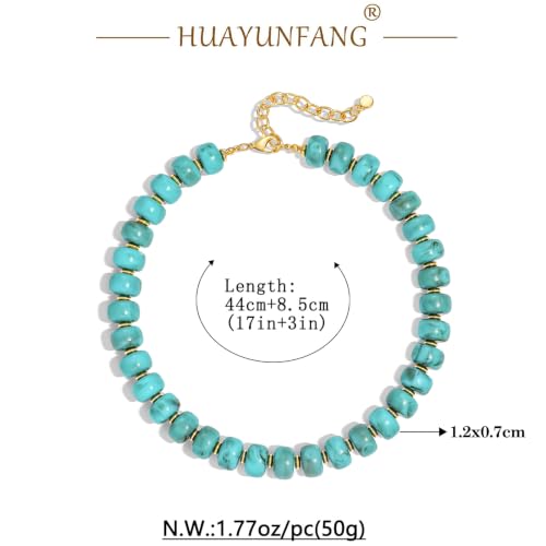 Chunky Beads Necklace for Women Trendy Gold Puffy Heart Choker Necklace Colorful Resin Beaded Heart Pendant Necklaces Statement Jewelry - color: Round- Turquois