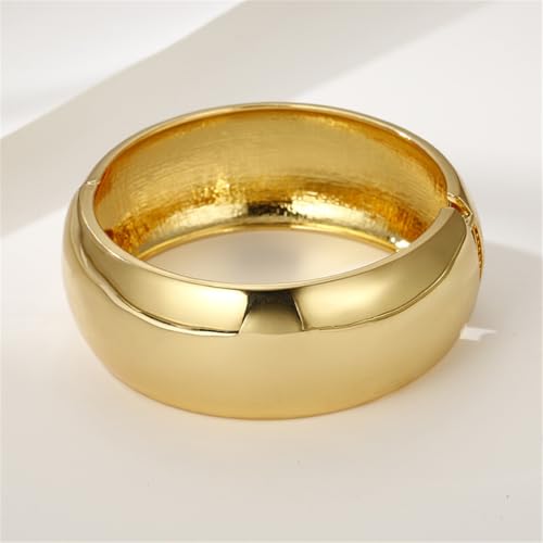 Gold/Silver Cuff Bangle Bracelets For Women Chunky Waterdrop Twisted Hinged Bangle Bracelets Minimalist Arm Cuff Bracelet Jewelry Gifts - color: 4Gold