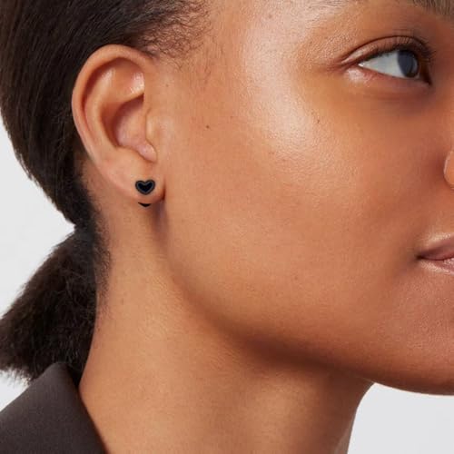 Heart Silicone Ear Tunnel Plugs Gauges Expanders Hollow Flexible Soft Tunnels Kit Stretcher Earrings Fashion Lobe Piercing Body Jewelry for Women Her 6 Pairs Set - color: Black, size: 4mm-12mm