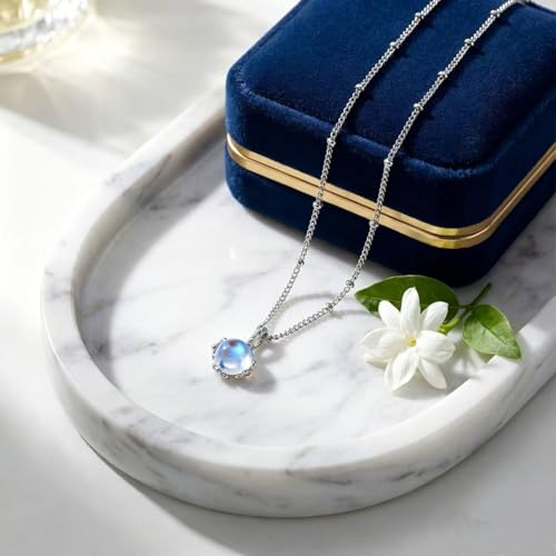 18K Gold Plated Dainty Necklace for Women, Cubic Zirconia Pendant, Tarnish Resistant Hypoallergenic Jewelry, Fashion Women Accessories - color: Silver