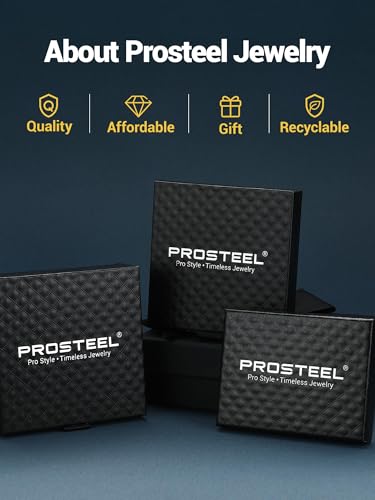 PROSTEEL Stainless Steel Huggie Hoop Earrings for Mens Gold/Black/Silver | Skull/Infinity Pattern, Spike/Cuban Links 4 Design Options Hypoallergenic Lightweight Earring Hip Hop Punk Gothic Jewelry - style: 07-Cuban Chain-Gold