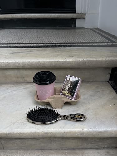 SILKIE x4 Set - Forget Satin - 100% Pure Mulberry Silk Black Brown Leopard Skinny Scrunchies Travel Pouch Everyday Hair Ties Elastics Hair Care Ponytail Holder No Damage (Savannah) - color: Savannah
