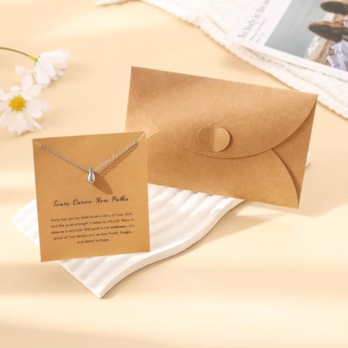 RZKING Silvery Necklace for Women, Gifts for Friend Mom Daughter Teacher - style: Teardrop