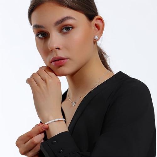 925 Sterling Silver Bangles For Women Handmade Silver Bangles Open Adjustable Bangle Bracelets For Women Silver Open Cuff Bracelets Stackable Wrap Bangles Festival Jewelry Gifts - color: Style 17