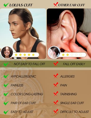 LOLIAS 4 Pairs Ear Cuffs Non Piercing - 14K Gold Plated Ear Cuff Earrings for Women Ear Cuff for Non Pierced Ears Clip on Cartilage Earring Adjustable Fake Earrings Set - style: CZ-14K Gold Plated