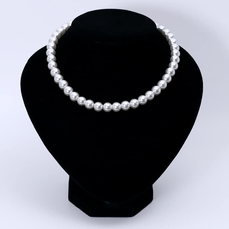 COLORFUL BLING Imitation Pearl Strands Choker Necklace Bracelet With Meaningful Card for Wedding Anniversary Birthday Party Gifts Bridal Jewelry Set - color: 5pcs necklace