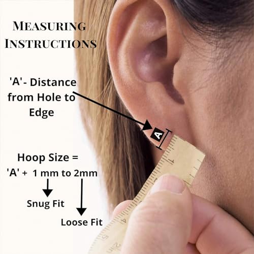 Huggie Hoop Earrings Small Hypoallergenic 14K Gold Plated Huggie Earrings For Women Simple Huggie Stud Earrings - color: Black-6/8/10/12mm