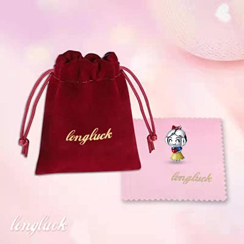 925 Sterling Silver Charms for Bracelets and Necklaces Beads Charms Jewelry Gift for Women - color: Snow White Charm