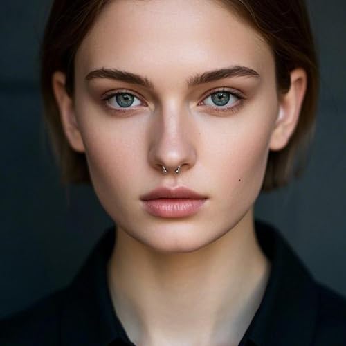 Vsnnsns 14G 16G 18G Septum Rings Piercing Jewelry 316L Stainless Surgical Steel Horseshoe Septum Nose Rings Snake Bite Lip Ring Daith Rook Earrings Smiley Piercing Jewelry for Women Men 8MM 10MM 12MM - color: 14G-12MM Mix Color