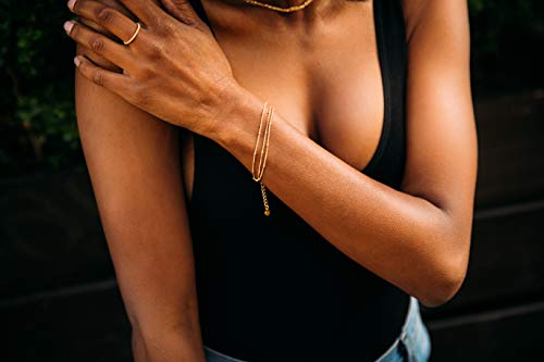 Timeless 18K Gold Vermeil Bracelet for Women, Hypoallergenic Nickel-Free Charm, Durable Everyday Jewelry Gift Tarnish-Resistant - style: Kora Layered Beaded Bracelet