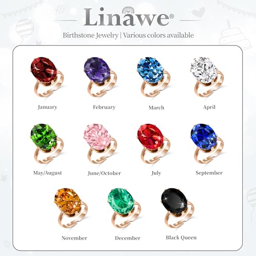 Linawe Cubic Zirconia Imitation Diamond Moissanite Rings for Women, 14K Gold/Rose Gold/Silver Adjustable Chunky Ring, Costume Rhinestone Jewelry for Wedding Engagement | Costume Jewelry, Copper, Large, Cocktail, Birthstone, Rhinestone, Gemstone, Cubic Zir