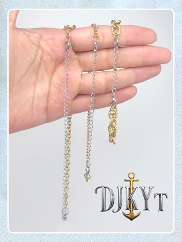 Necklace Extenders for Women and Magnetic Necklace Clasp, Silver Chain Extender for Jewelry Bracelet Anklet - color: 14Pcs Silver