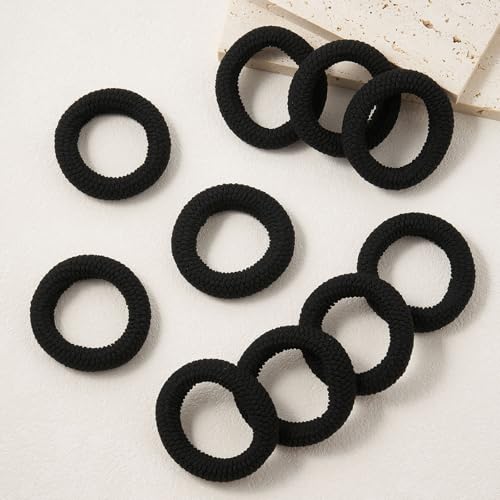 QIUTIMIY 10 Pcs No Damage Hair Ties Thick Hair Elastic Rubber Bands Hair Accessories Scrunchies Seamless for Women - color: Style 2
