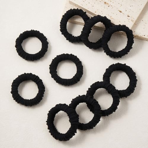 QIUTIMIY 10 Pcs No Damage Hair Ties Thick Hair Elastic Rubber Bands Hair Accessories Scrunchies Seamless for Women - color: Style 1