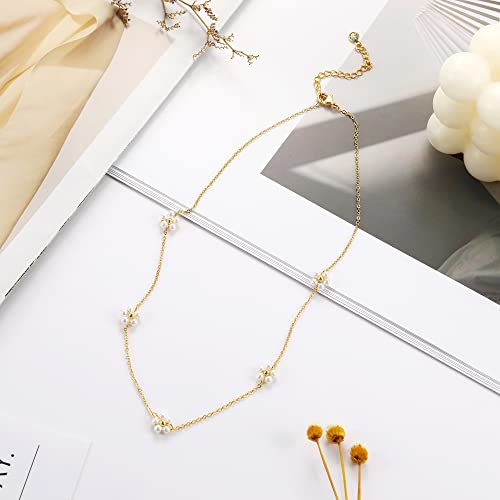 Tewiky Layered Necklaces for Women 14k Gold Plated Chain Necklace Set | Chunky Herringbone/Snake/Rope/Box/Cuban Link Chain for Women, Layering Stack Choker Necklace, Dainty Jewelry Set Non Tarnish - color: Gold--style M