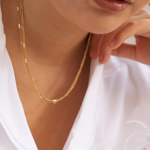 Kyutong 32.8 Feet Stainless Steel Jewelry Making Chains with Accessories | Gold Plated Chain for Jewelry Making Thin Flat Curb Chain Roll for Women DIY Jewelry Crafts - color: Flat Curb Gold