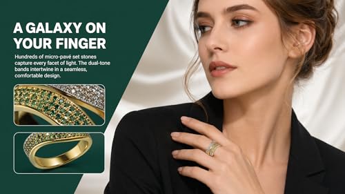 Twist Radiance, Wideband Statement Rings for Women, Elegant Gold Jewelry Accessories, Perfect for Party & Date Night, Hypoallergenic & Durable