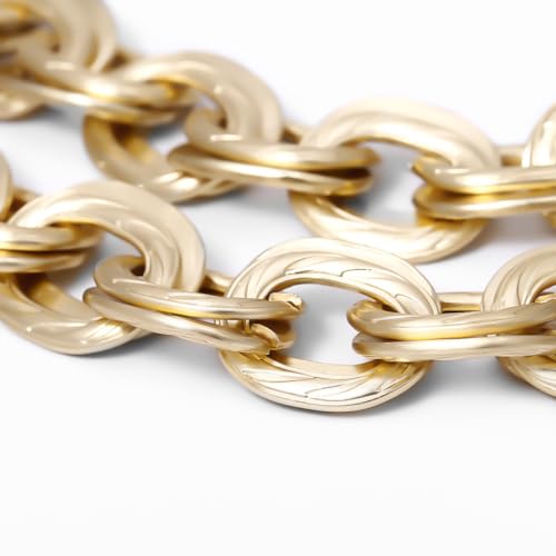 CSIYANJRY99 Chunky Gold Necklaces for Women,Multilayer Punk 80s Hip Hop Necklace,Layered Cuban Link Chain Statement Necklace 90s Freaknik Outfit Accessories for Women - color: Gold Chunky