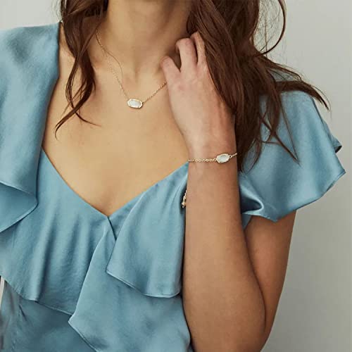 Kendra Scott Elaina Adjustable Chain Bracelet for Women, Fashion Jewelry, Gold-Plated - color: RHODIUM - CLEAR BERRY