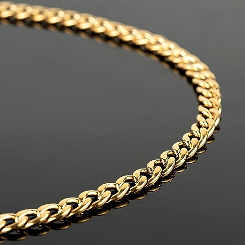 UMAOKANG Gold Cuban Chain for Jewelry Making Chunky Stainless Steel Chains | 9.8 Feet PVD Gold Plated Jewelry Chains Bulk 10mm Wide Necklace Chain for Men Strong Jewelry Chain Roll - color: Gold Twist-10mm