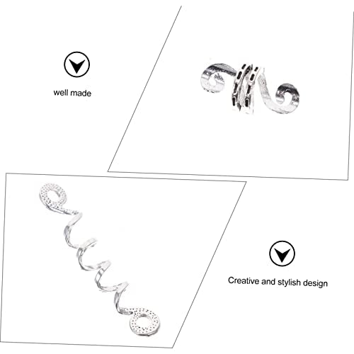 6pcs Dreadlock Hair Jewelry Set Braiding Hair Cuffs Spiral Coils Charms for Women